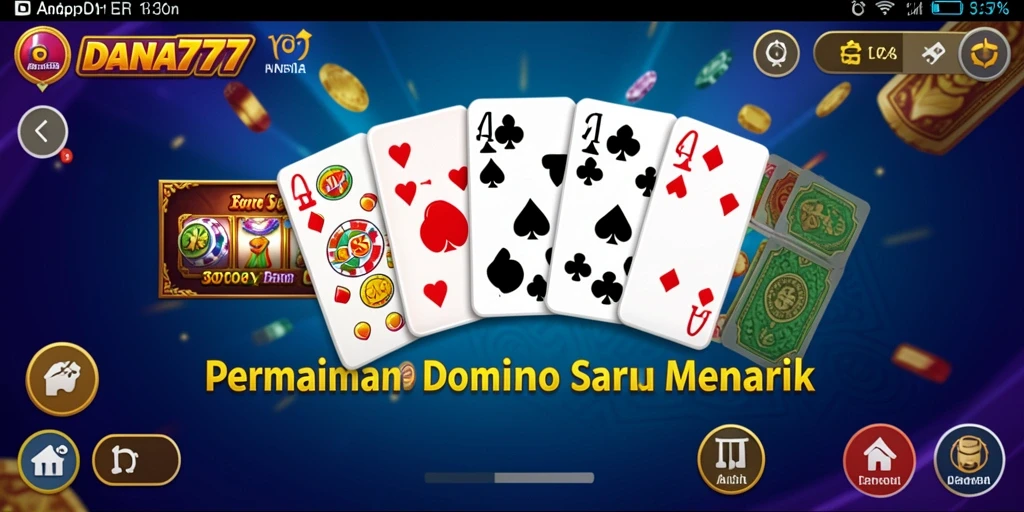 Screenshot DANA777 menampilkan gameplay seru permainan Domino.