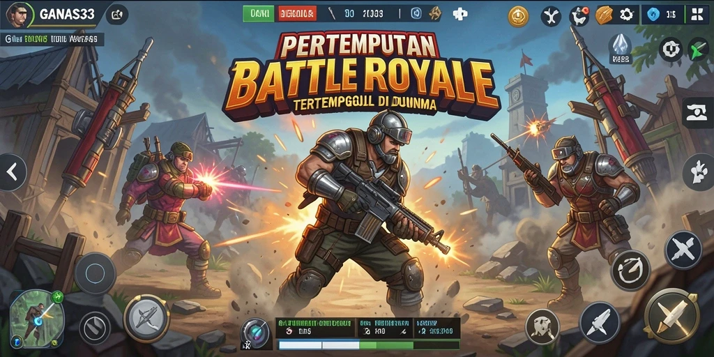 Gameplay seru Battle Royale di GANAS33.