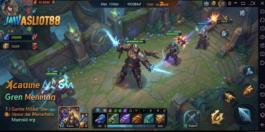 Tangkapan layar gameplay <strong>JAVASLOT88</strong> dengan adegan pertempuran seru.