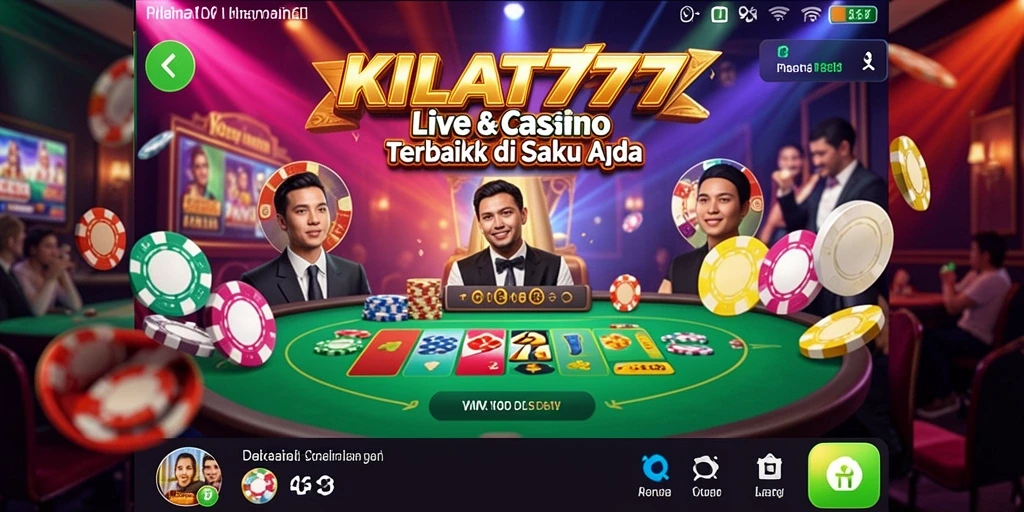 Tampilan gameplay Live Casino yang mendebarkan di KILAT777.