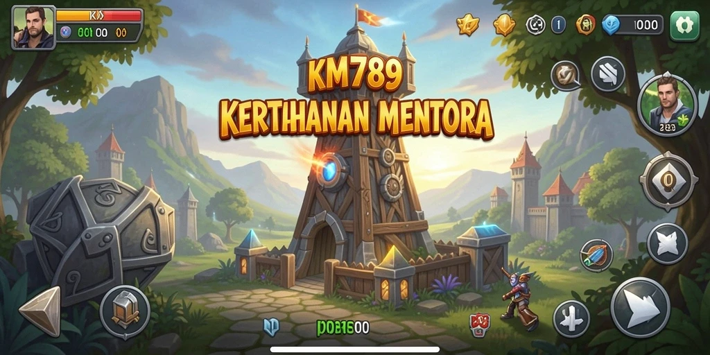 Tangkapan layar gameplay Tower Defense yang intens dan menegangkan.
