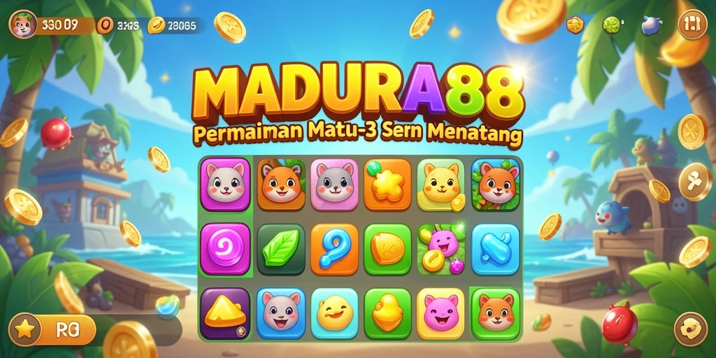 Gameplay seru MADURA88 dengan tantangan Match-3.