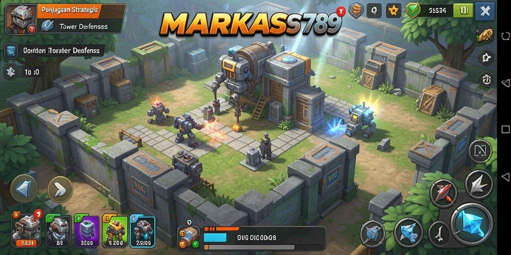 Gameplay Tower Defense yang seru dan menantang di MARKAS789.