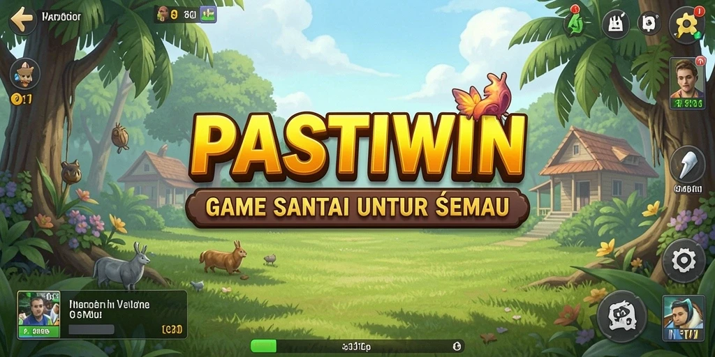 Tampilan gameplay seru PASTIWIN dengan warna-warni cerah.