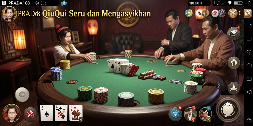 Tampilan menarik dari gameplay QiuQiu di PRADA188.