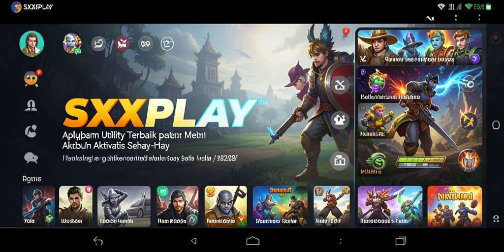 Tampilan modern SXXPLAY yang memudahkan pengelolaan aktivitas.