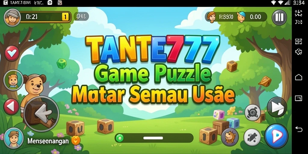 Tampilan gameplay TANTE777 dengan berbagai teka-teki menantang.