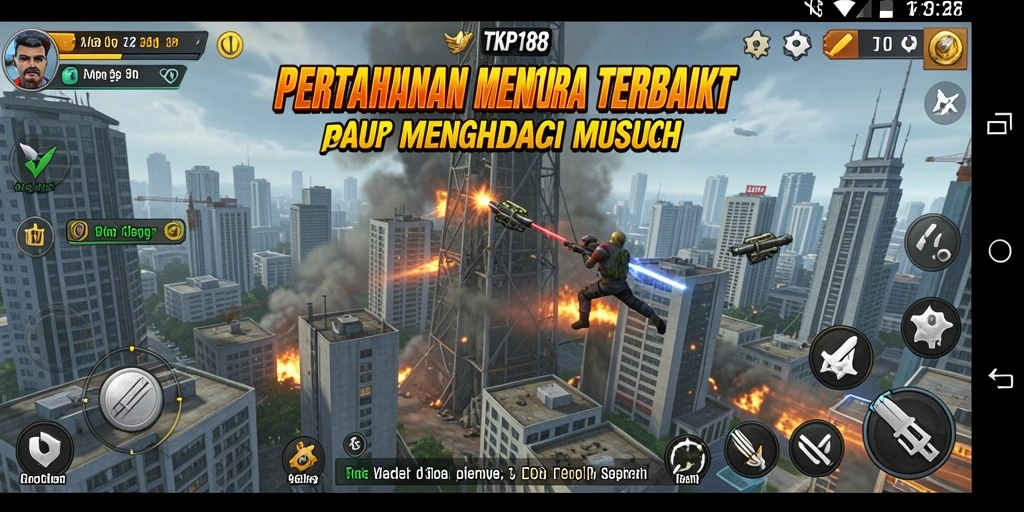 Screenshot gameplay TKP188 menampilkan strategi Tower Defense yang mendebarkan.