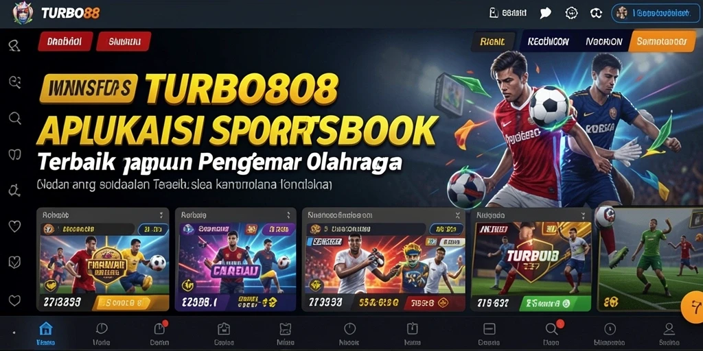 Tampilan game TURBO88 yang menampilkan taruhan olahraga langsung.