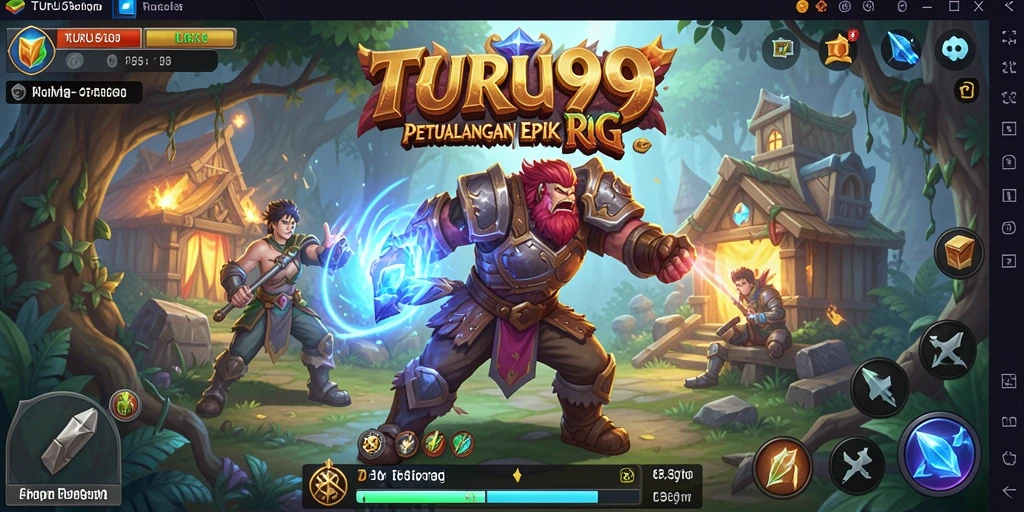 Screenshot TURU99 menampilkan aksi seru dalam gameplay RPG yang mendebarkan.
