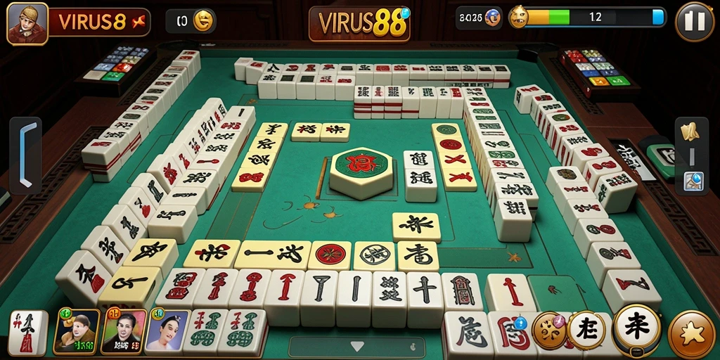 Gameplay <strong>Mahjong</strong> di <strong>VIRUS88</strong> yang seru dan menarik.